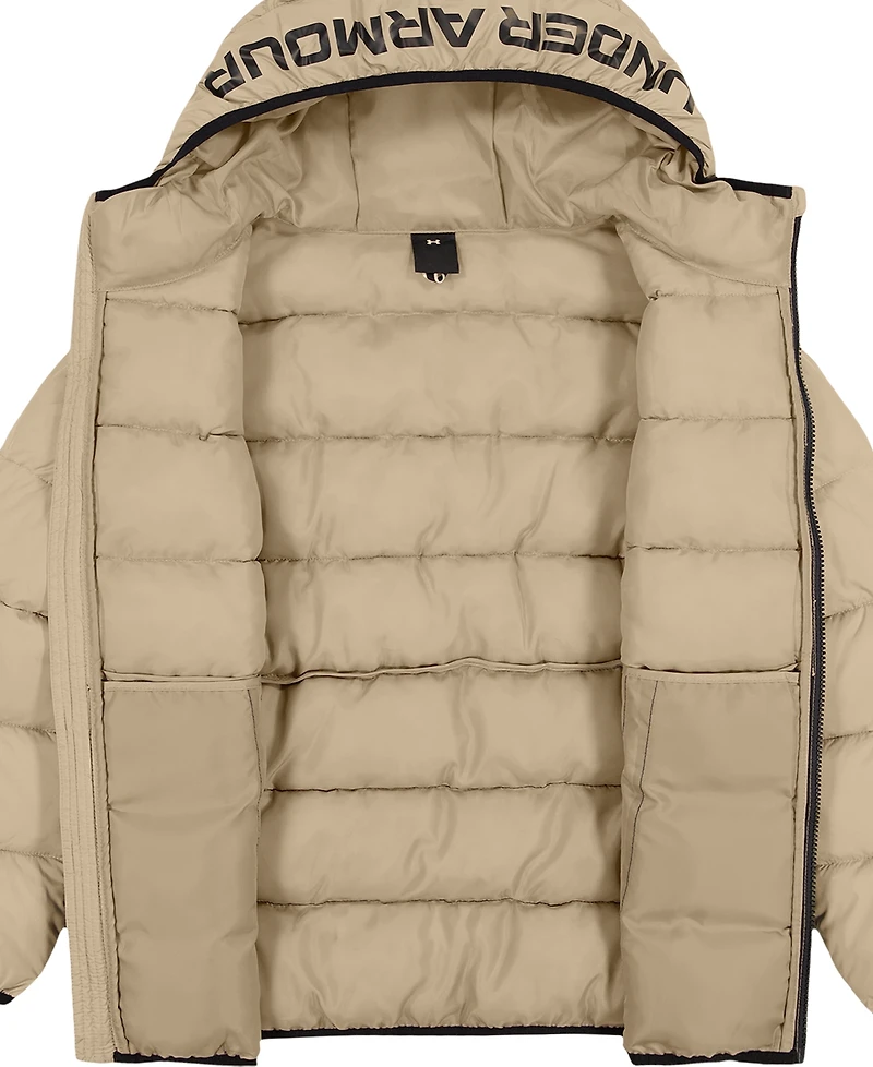 Under Armour Boys' 8-20 Solid Logo Full-Zip Puffer Hooded Jacket