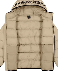 Under Armour Boys' 8-20 Solid Logo Full-Zip Puffer Hooded Jacket