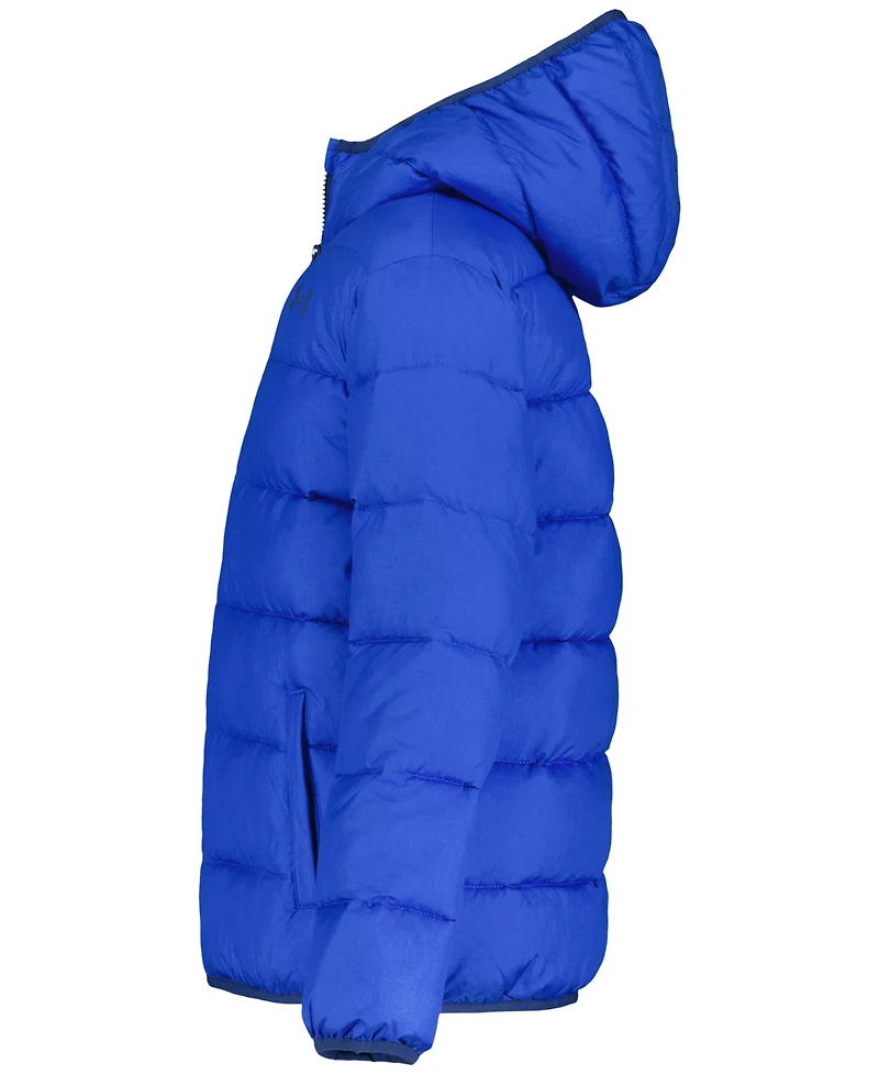 Under Armour Boys' 8-20 Solid Logo Full-Zip Puffer Hooded Jacket