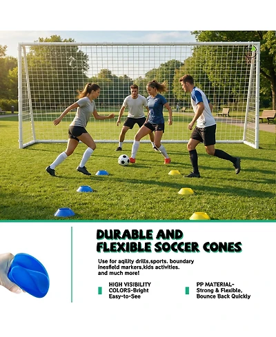 Zeny Soccer Goal for Backyard Kids Portable Net with High-Strength Nets