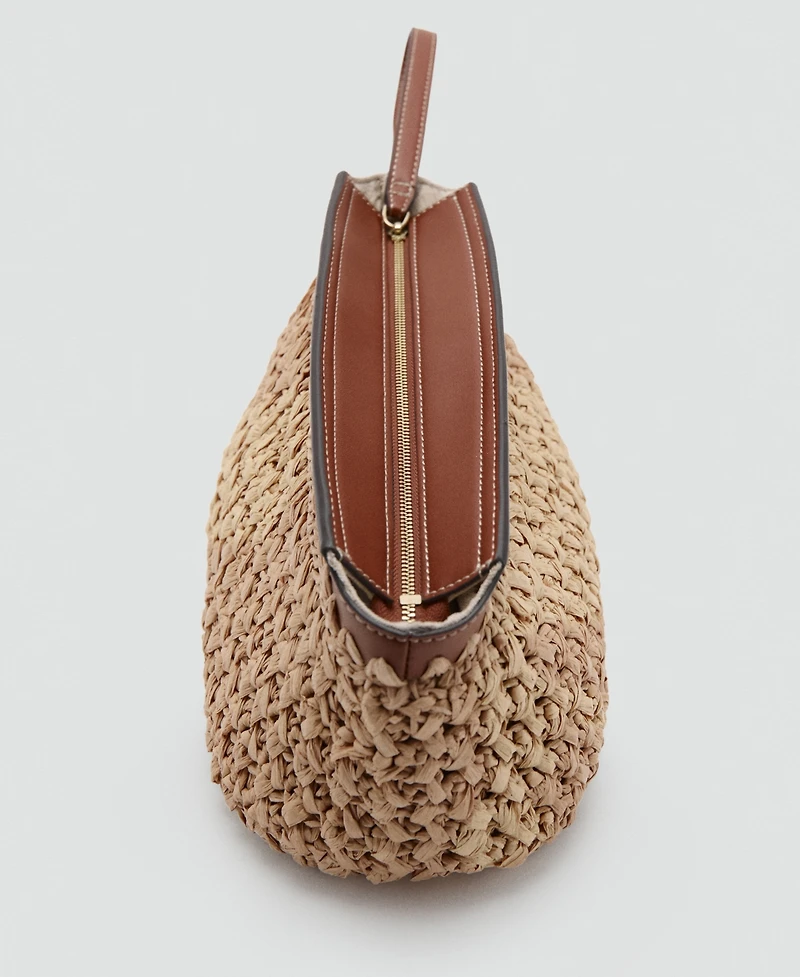 Mango Women's Natural-Fiber Pouch