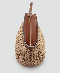 Mango Women's Natural-Fiber Pouch