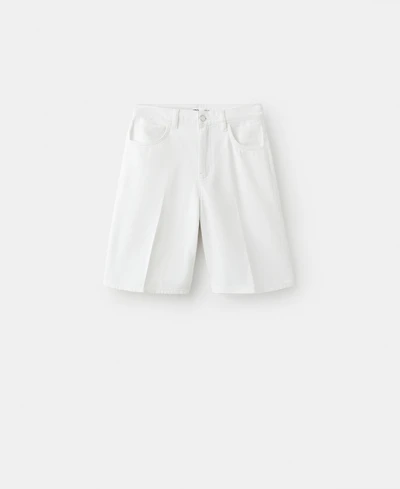 Mango Women's Straight-Fit Denim Bermuda Shorts