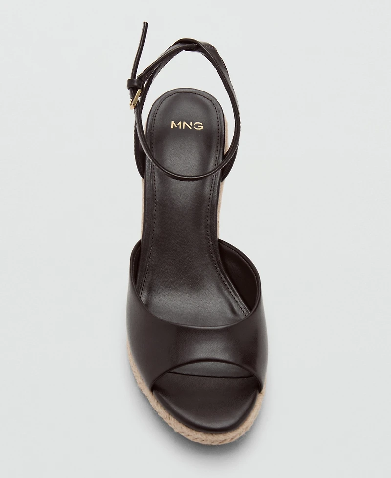 Mango Women's Espadrille Wedge Sandals