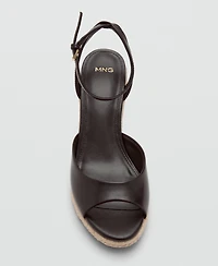 Mango Women's Espadrille Wedge Sandals