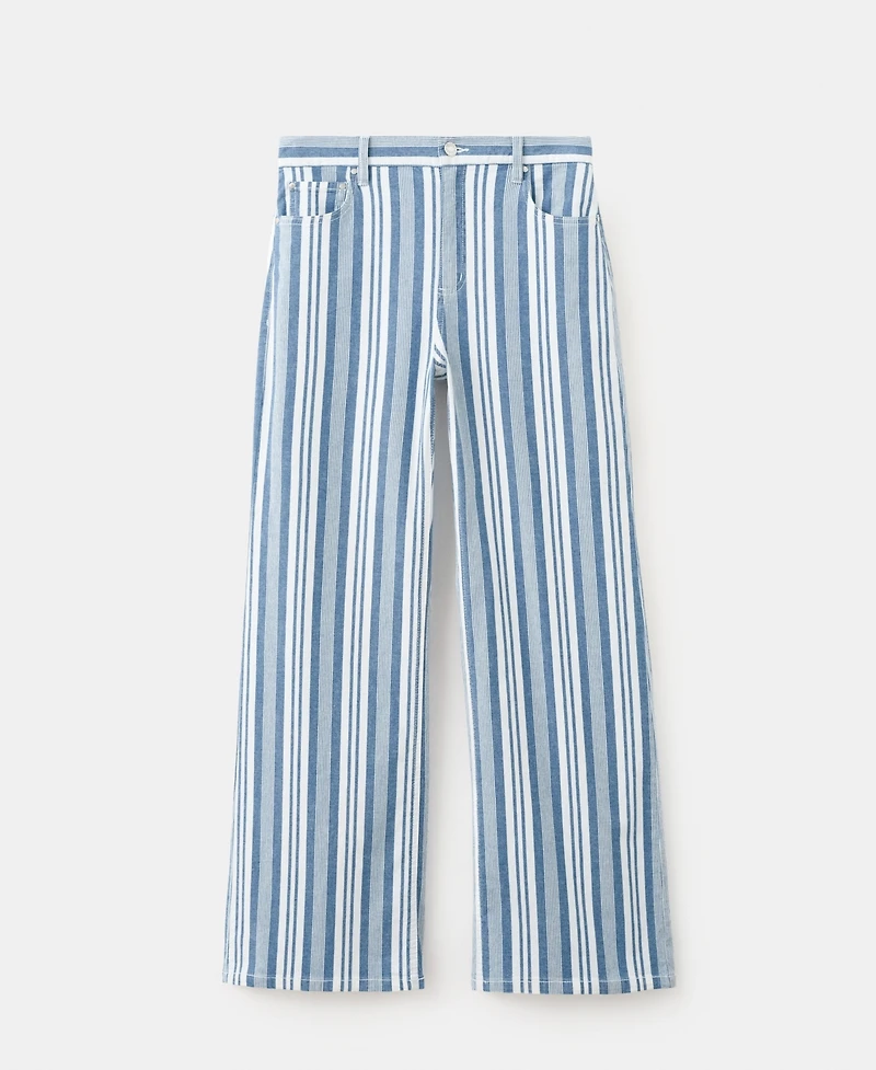 Mango Women's Straight Striped Jeans