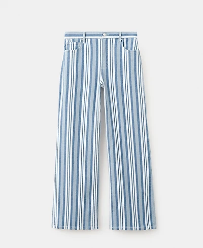 Mango Women's Straight Striped Jeans