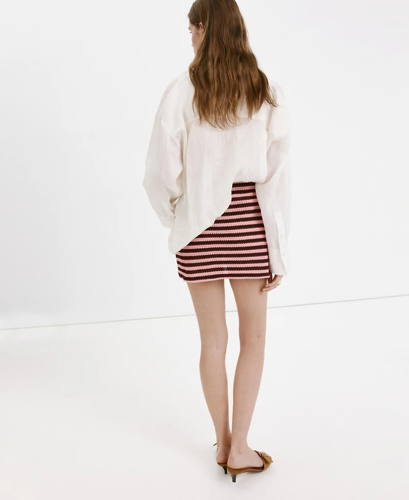 Mango Women's Striped Knitted Skirt