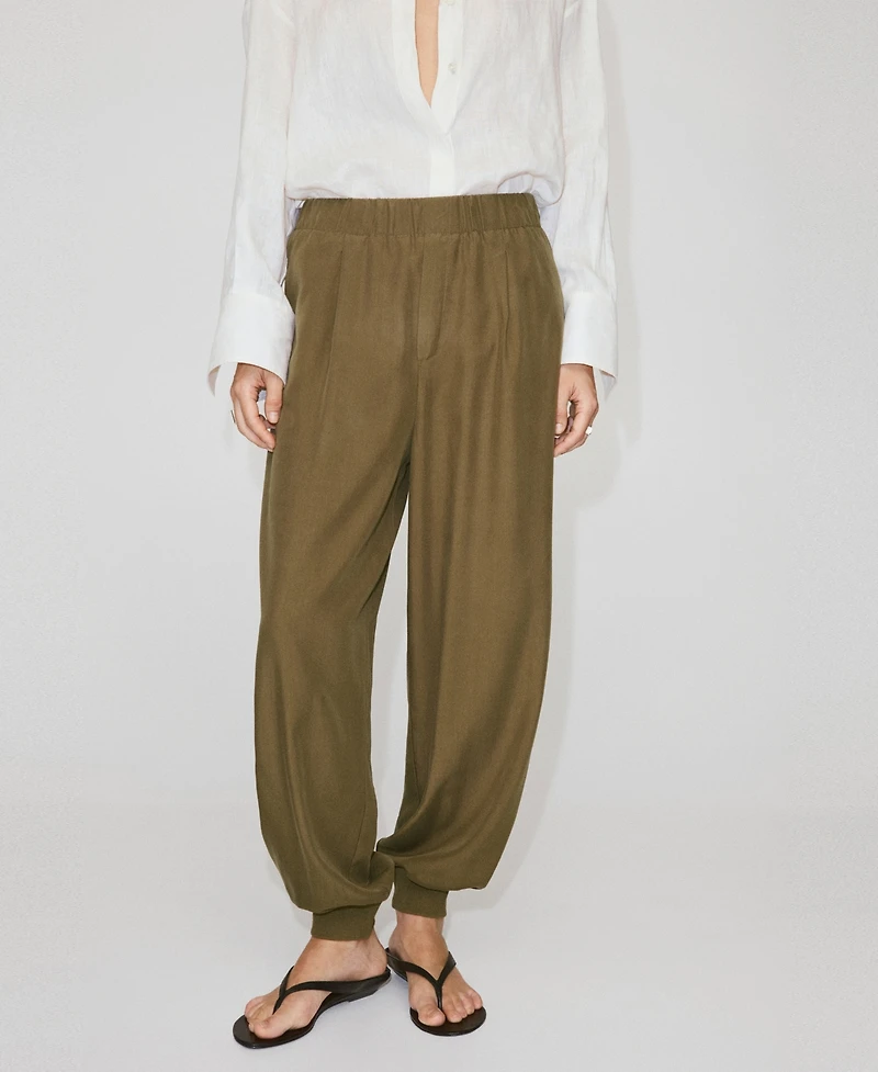 Mango Women's Baggy Lyocell Pants