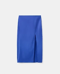 Mango Women's Linen-Cotton-Blend Midi Skirt