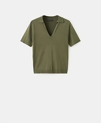 Mango Women's Fine-Knit Polo Shirt