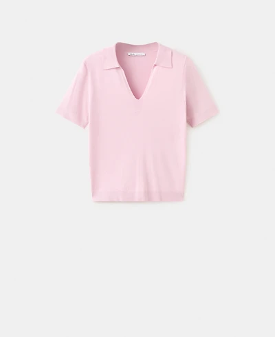 Mango Women's Fine-Knit Polo Shirt