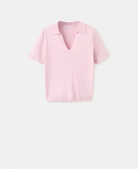 Mango Women's Fine-Knit Polo Shirt
