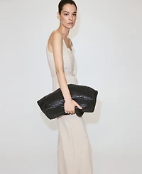 Mango Women's Belt Cropped Linen Jumpsuit