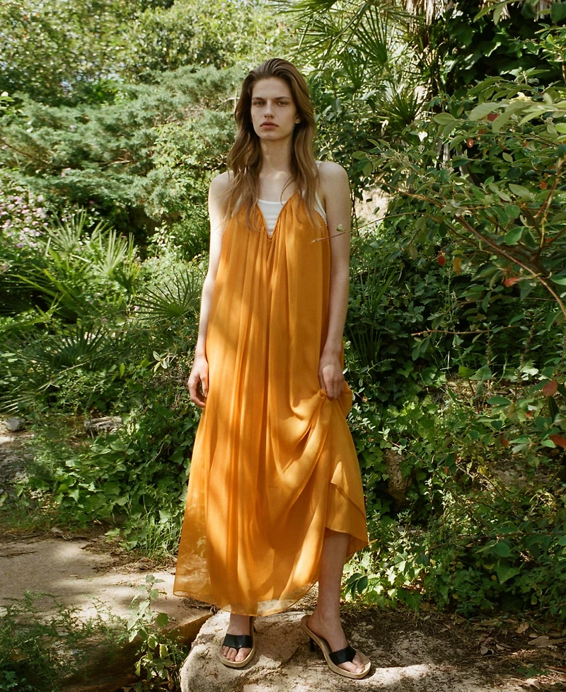 Mango Women's Flowy Chiffon Dress