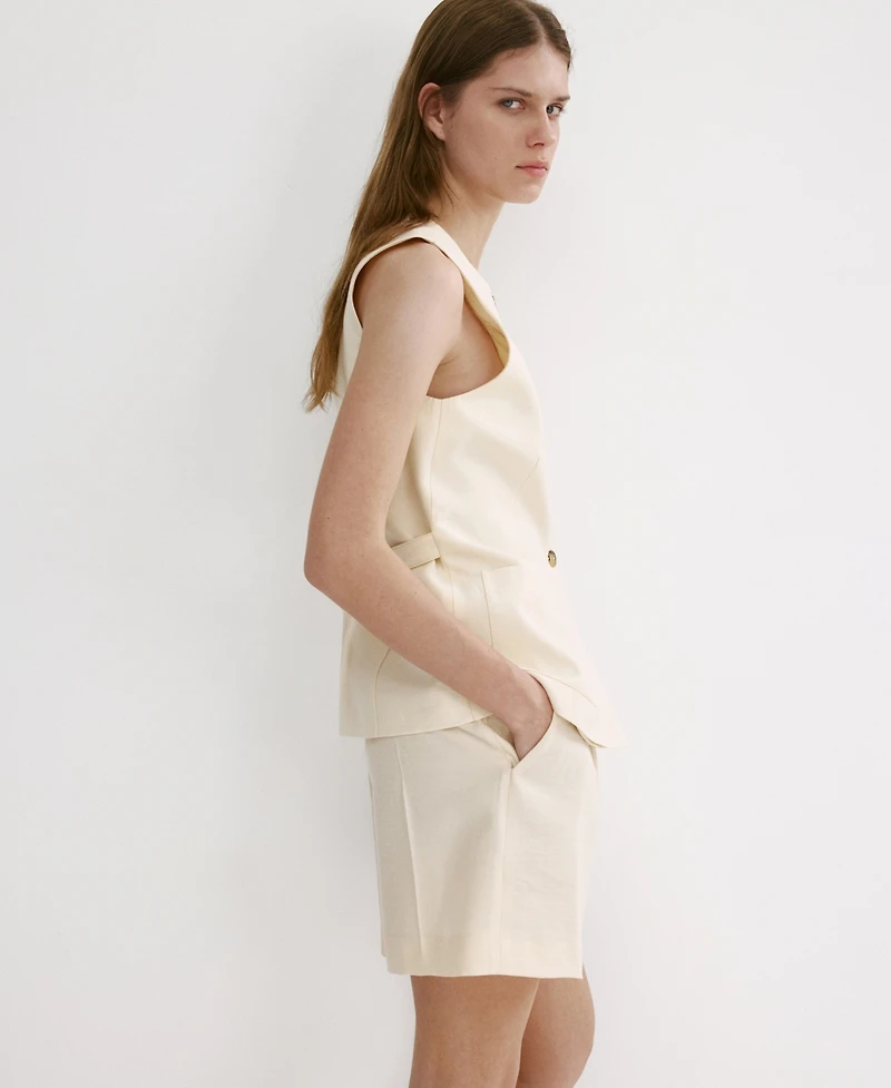 Mango Women's Buttons And Pockets Vest