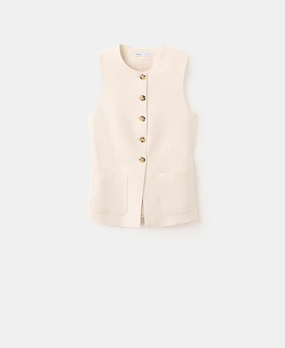 Mango Women's Buttons And Pockets Vest