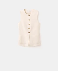 Mango Women's Buttons And Pockets Vest