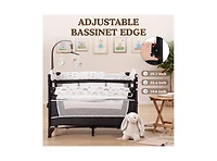 Kinder King Baby 4-in-1 Portable Playard with Bassinet, Changing Table and Storage