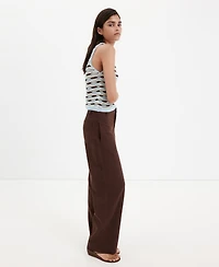 Mango Women's Wavy Stripe Knit Top