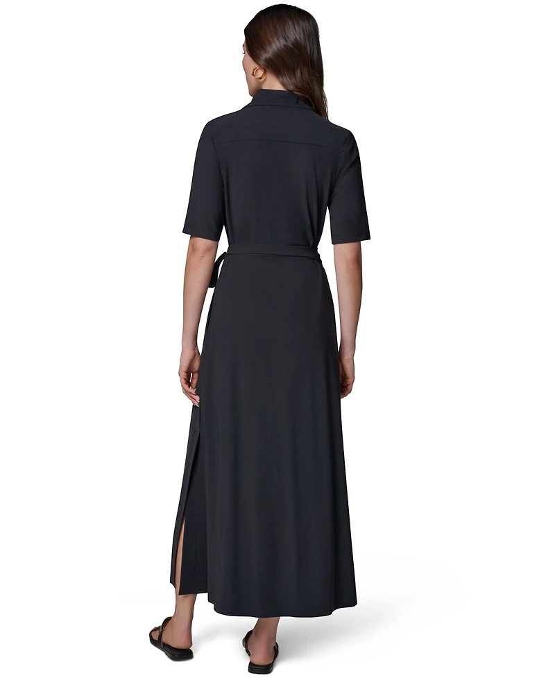 Donna Karan Weekend Women's Elbow-Sleeve Collared Polo Dress