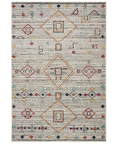 Safavieh Adirondack 208 Light Gray and Red 5'1" x 7'6" Sisal Weave Area Rug