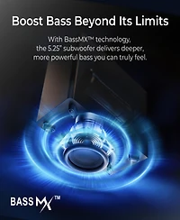 Ultimea Poseidon M70 3.1.2ch Dolby Atmos Sound Bar with Wireless Subwoofer,2 Up-Firing Drivers,312W Peak Power BassMX, Hdmi eARC