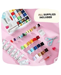 Clara Clark Mini Portable Sewing Machine & Complete Supplies Kit for Beginners and Kids - 48 Piece