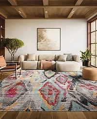 Safavieh Adirondack 209 Light Gray and Red 5'1" x 7'6" Area Rug