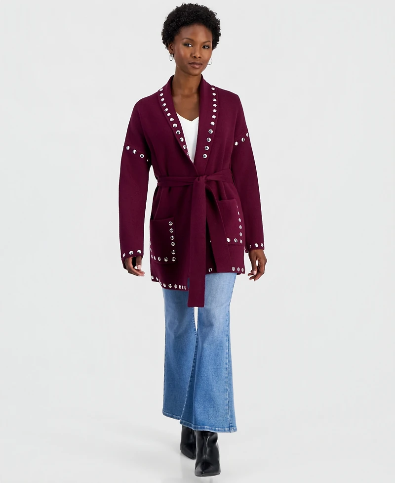 I.n.c. International Concepts Petite Studded Cardigan, Macy's Exclusive
