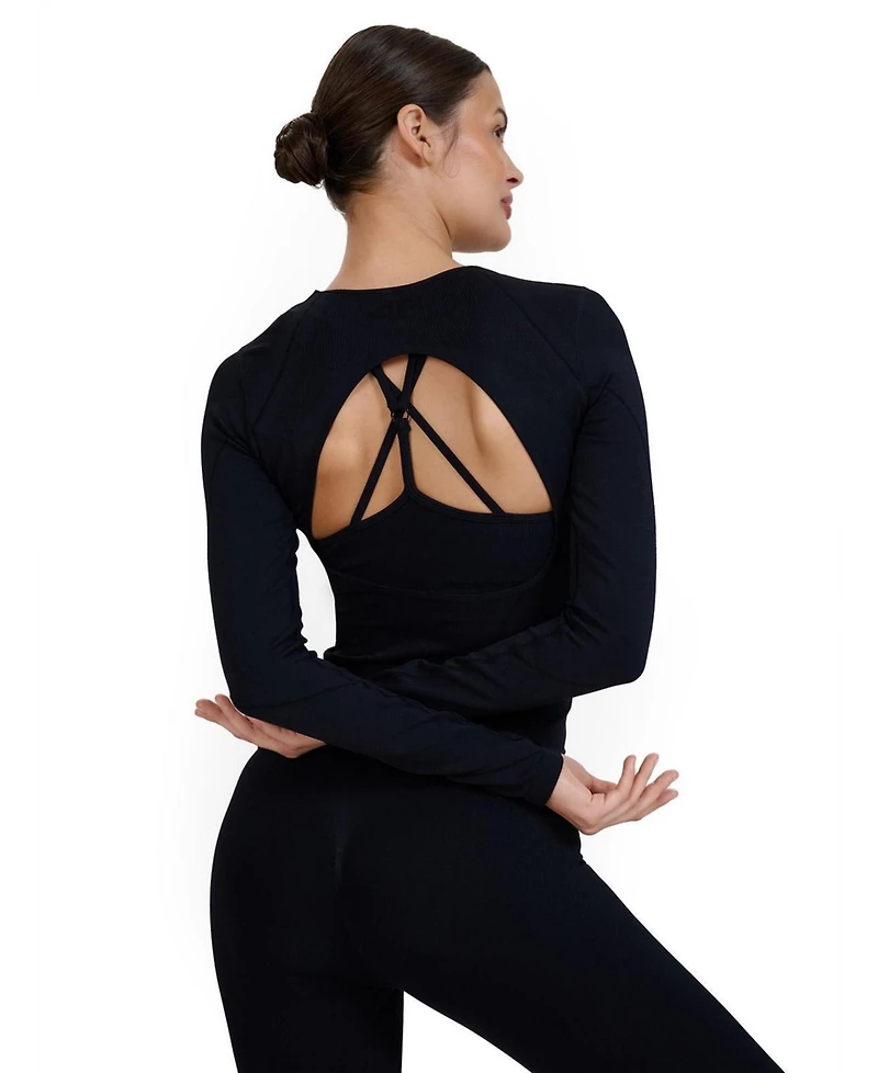 4F Women's Longsleeve For Yoga With Back Cutout
