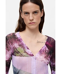 Desigual Women's Printed v-neck sweater