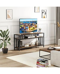 gaomon 58" Tv Stand for TVs up to 65", Entertainment Center with 3-Tier Open Shelves and Metal Frame