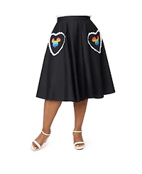Unique Vintage Plus Sally Swing Skirt