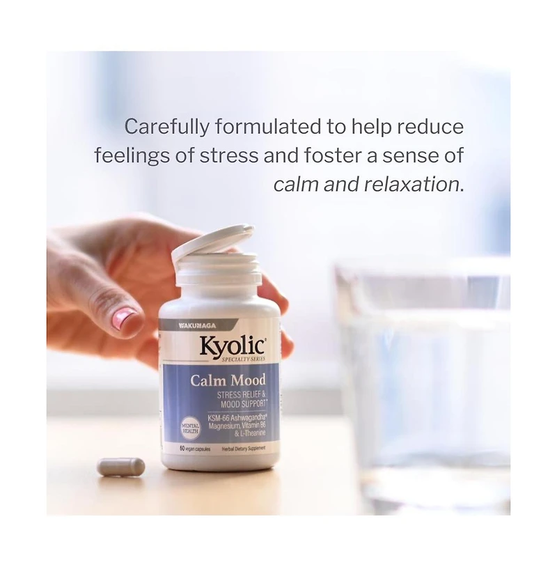 Kyolic Specialty Series Calm Mood, Stress Relief and Mood Support
