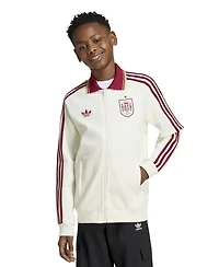Adidas Big Boys and Girls White Spain National Team Away Full-Zip Anthem Jacket
