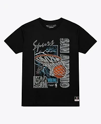 Mitchell & Ness Men's Black San Antonio Spurs Lightning Swish T-Shirt