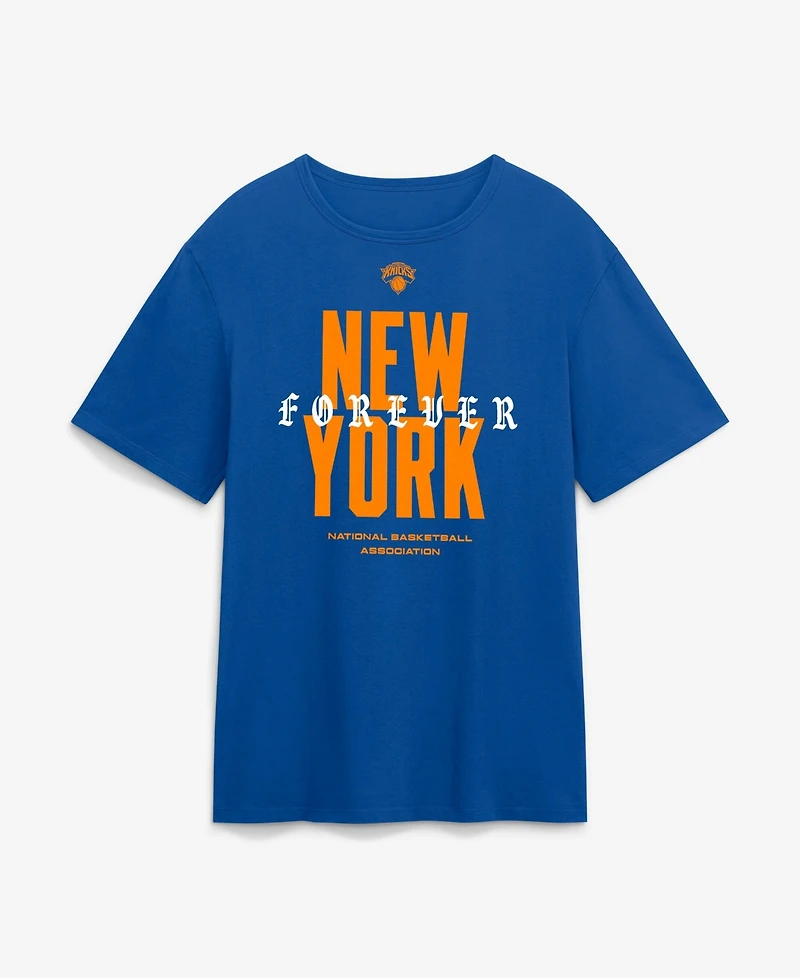 Fanatics Men's Blue New York Knicks Ny Forever Legacy Cotton T-Shirt