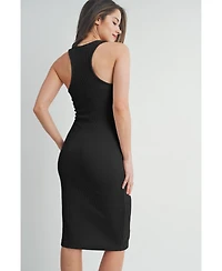 Hello Miz Maternity Ribbed Sleeveless Bodycon Tank Dress