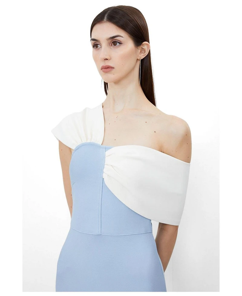 Karen Millen Women's Asymmetric Neckline Midi Dress