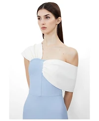 Karen Millen Women's Asymmetric Neckline Midi Dress