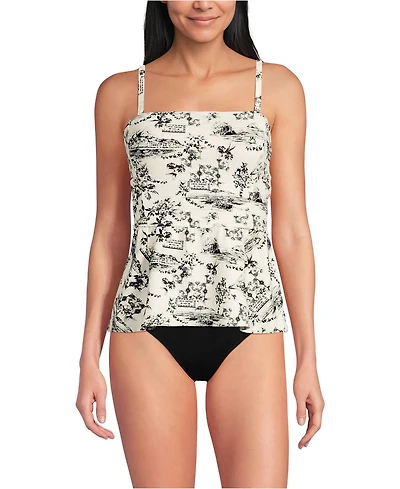 Lands' End Women's Sculpting Waveshaper Peplum Swim Tankini Top