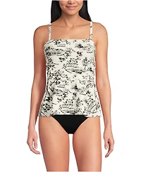 Lands' End Women's Sculpting Waveshaper Peplum Swim Tankini Top