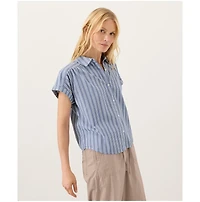Pact Women's Organic Cotton All Day Poplin Shirred Shirt