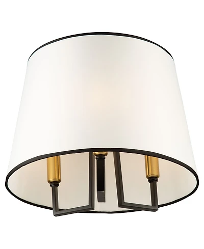 Artcraft Lighting Coco 15.7" Metal 3-Light Semi-Flush Mount