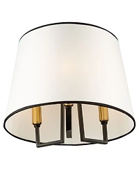 Artcraft Lighting Coco 15.7" Metal 3-Light Semi-Flush Mount