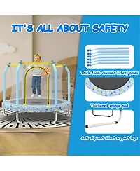 Zeny Trampoline for Kids Indoor and Outdoor Small Toddler with Basketball Hoop