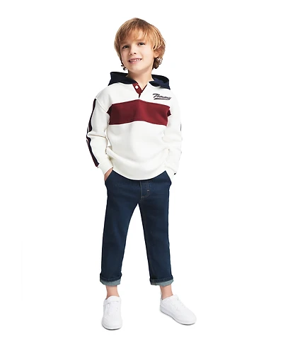Tommy Hilfiger Toddler Boys' 2T-5T Hoodie and Denim Pants, 2-Piece Set