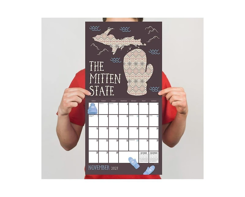 Tf Publishing Paper Goods 2027 Home Michigan Wall Calendar