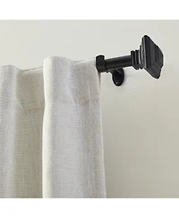 Threadmade Home Florence 1-Inch Adjustable Decorative Single Curtain Rod with Stacked Square Finials